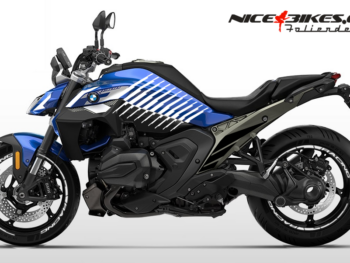 Foliendesign R1300R 2025/26 SPEED Racing White auf blaue Maschine