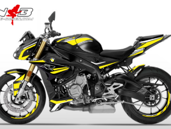 Foliendesign BMW S1000R (Bj. 2020) Hornet Yellow-White