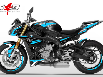 Foliendesign BMW S1000R (Bj. 2020) Light Blue-White