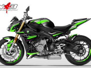 Foliendesign BMW S1000R (Bj. 2020) Lime Green -White