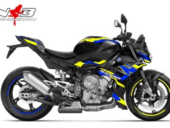Foliendesign BMW S1000R (Bj. 2023-24) Racing Blue/ Neon Yellow