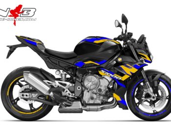 Foliendesign BMW S1000R (Bj. 2023-24) Racing Blue/ Olympic Gold