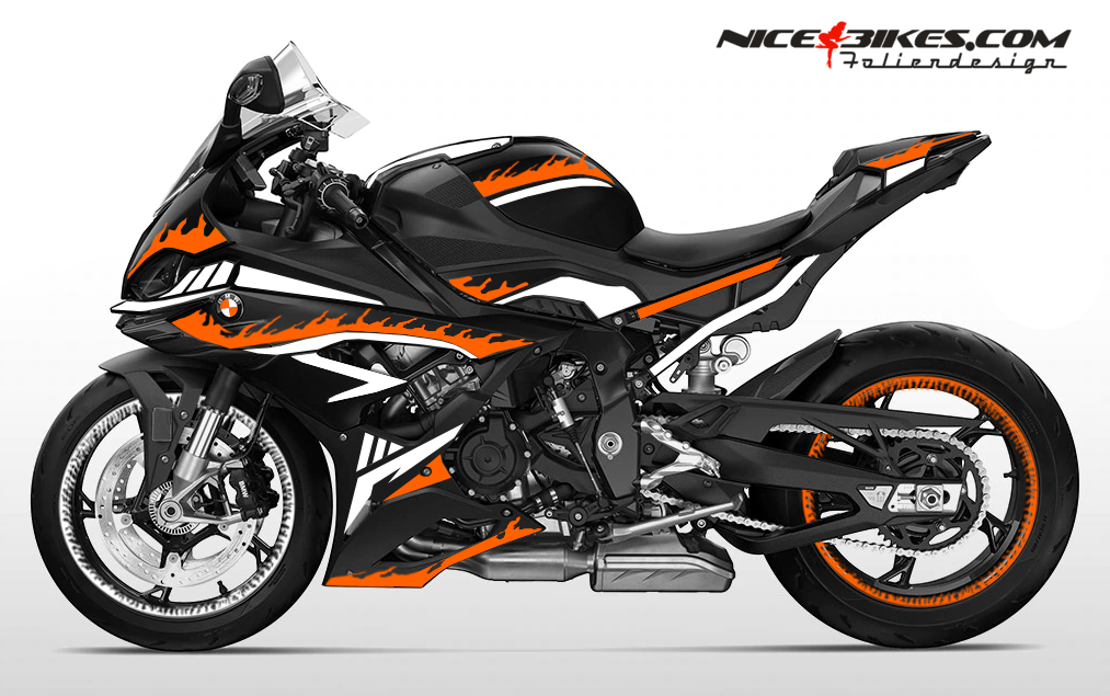 Foliendesign BMW S1000RR (Bj. 2023-24) Inferno Evil Orange