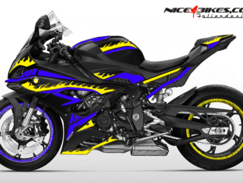 Foliendesign BMW S1000RR (Bj. 2023-24) Inferno NoenYellow/Racing Blue