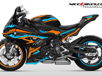 Foliendesign BMW S1000RR (Bj. 2023-24) Inferno Gulf Design Retro
