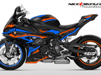 Foliendesign BMW S1000RR (Bj. 2023-24) Inferno Gulf Design