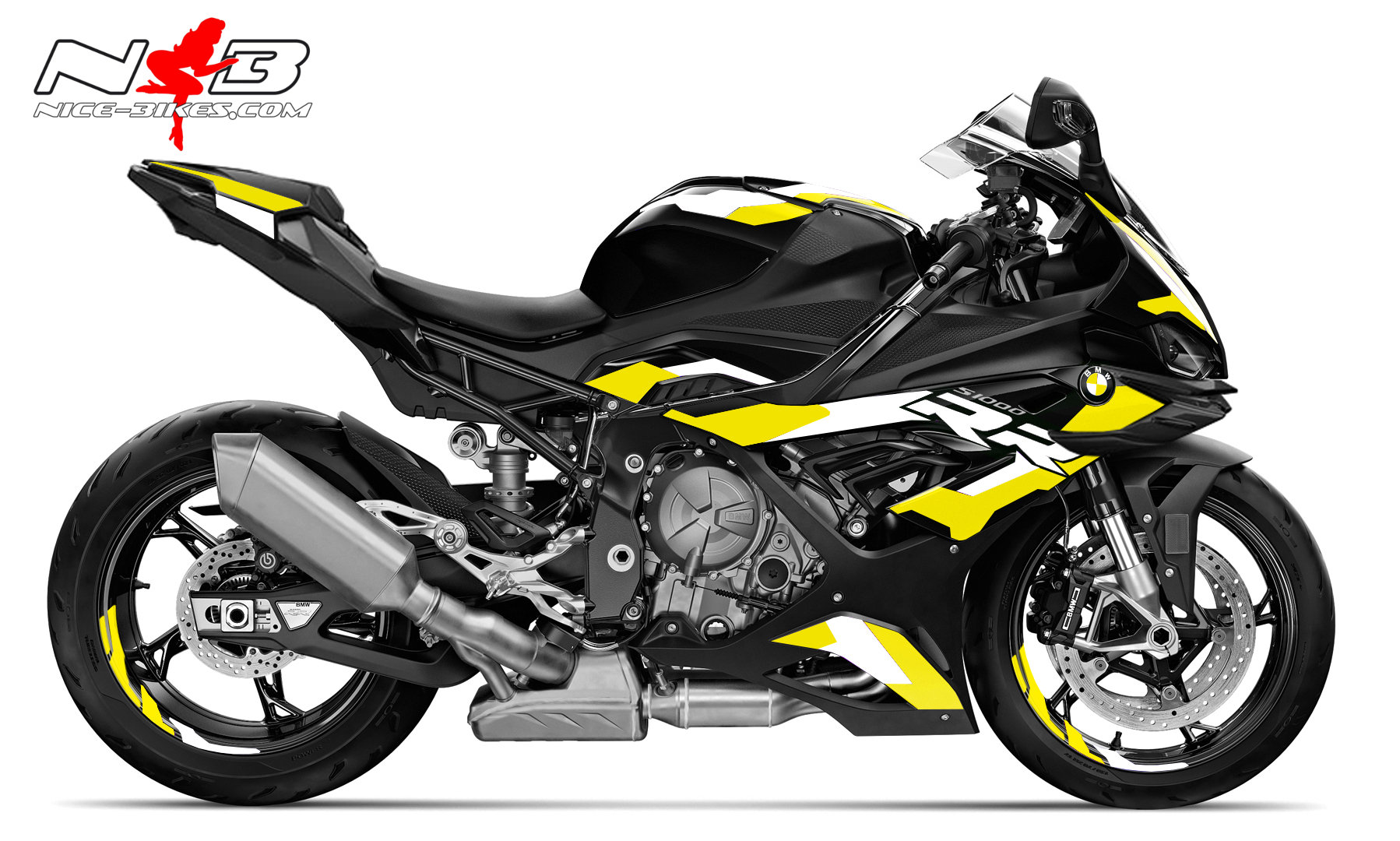 Foliendesign BMW S1000RR (Bj. 2023-24) Motorsport Hornet Yellow