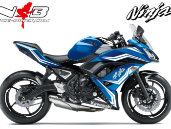 Ninja 650 Foliendekor weiß für Blaue Maschine 2018-