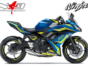 Ninja 650 Foliendekor gelb für Blaue Maschine 2018-