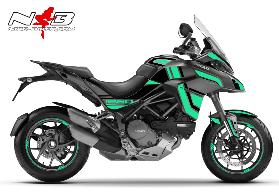 Foliendesign DUCATI Multistrada 1260S Mint Blue
