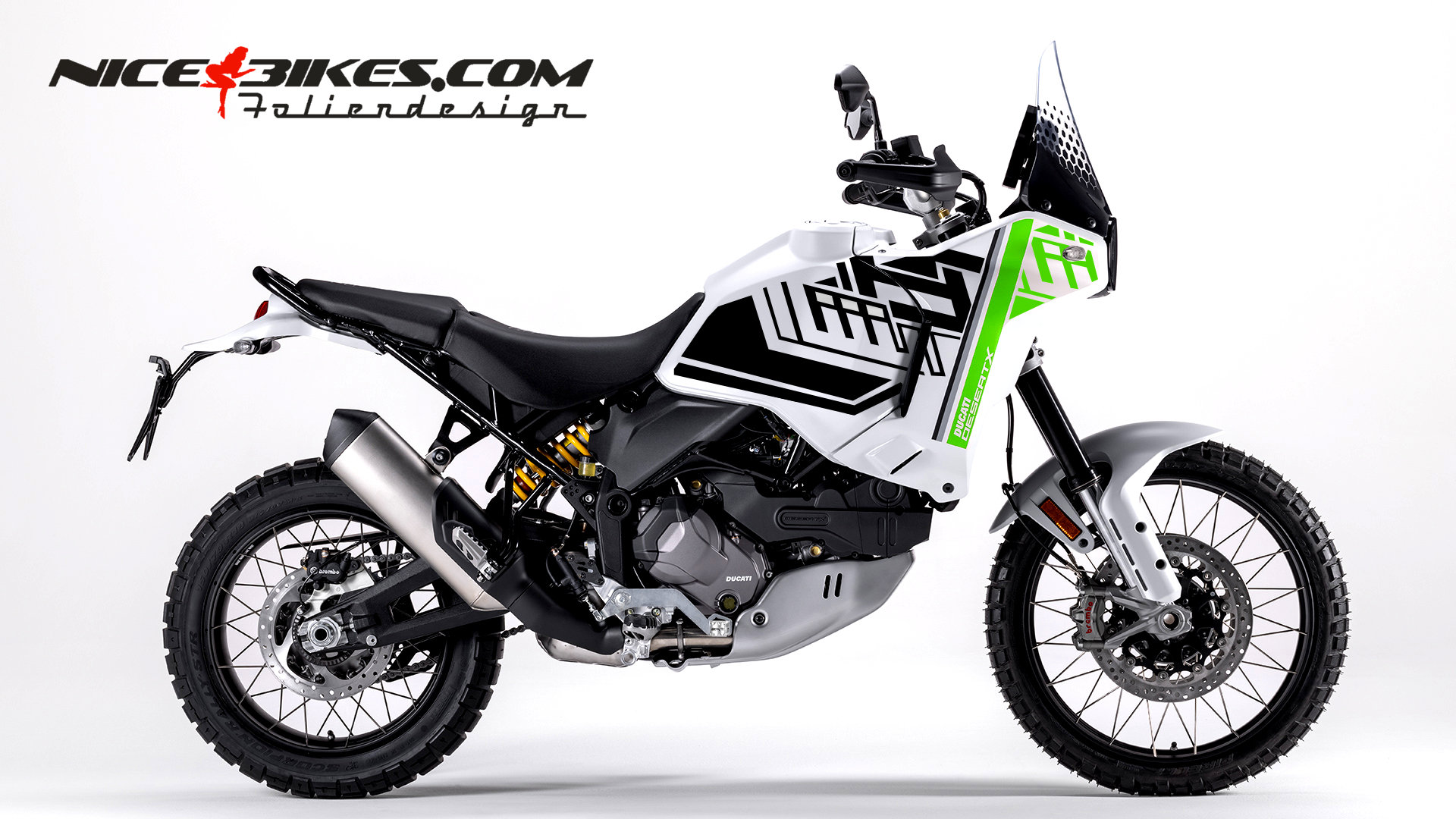 Foliendesign Ducati Desert X 2023 Limegreen