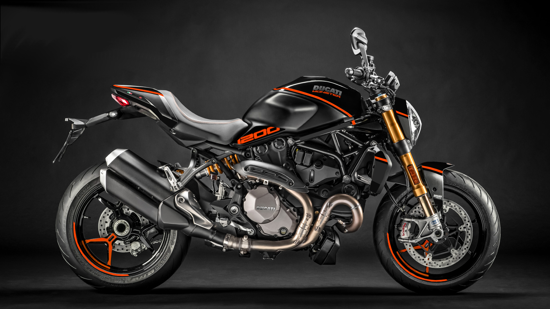 Foliendesign DUCATI Monster 1200 Bj. 2020 Evil Orange