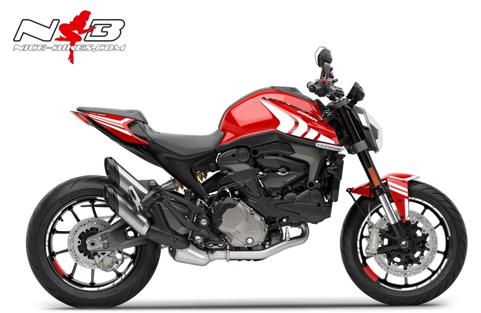 Foliendesign DUCATI Monster ab Bj. 2021 Racing White