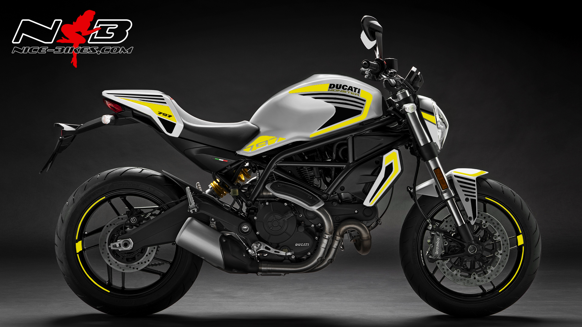 Foliendesign DUCATI Monster 797 Bj. 2020 Hornet Yellow