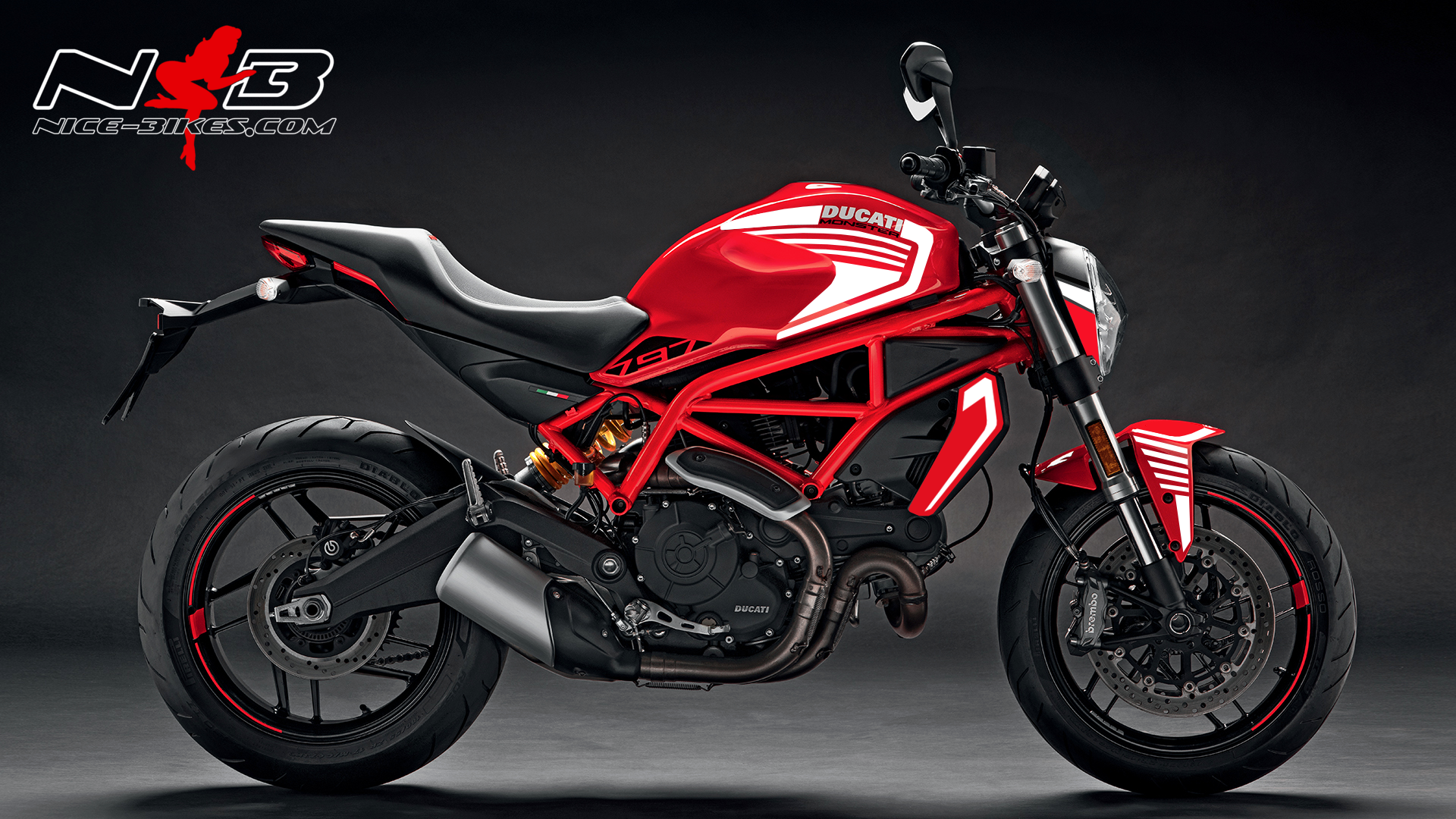 Foliendesign DUCATI Monster 797 Bj. 2020 Racing White