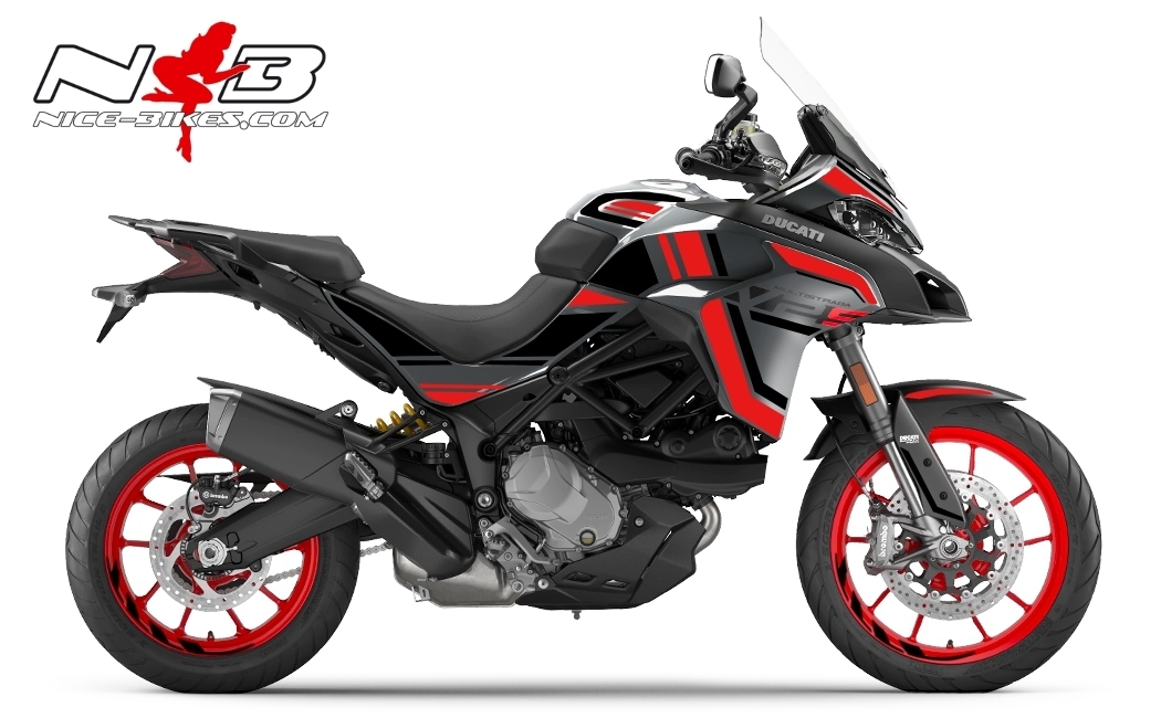 Foliendesign Multistrada V2 Racing Red 2022