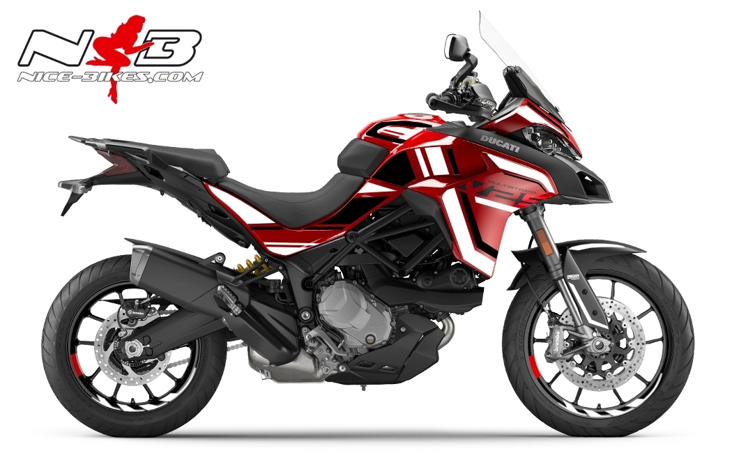 Foliendesign Multistrada V4 Racing White 2022