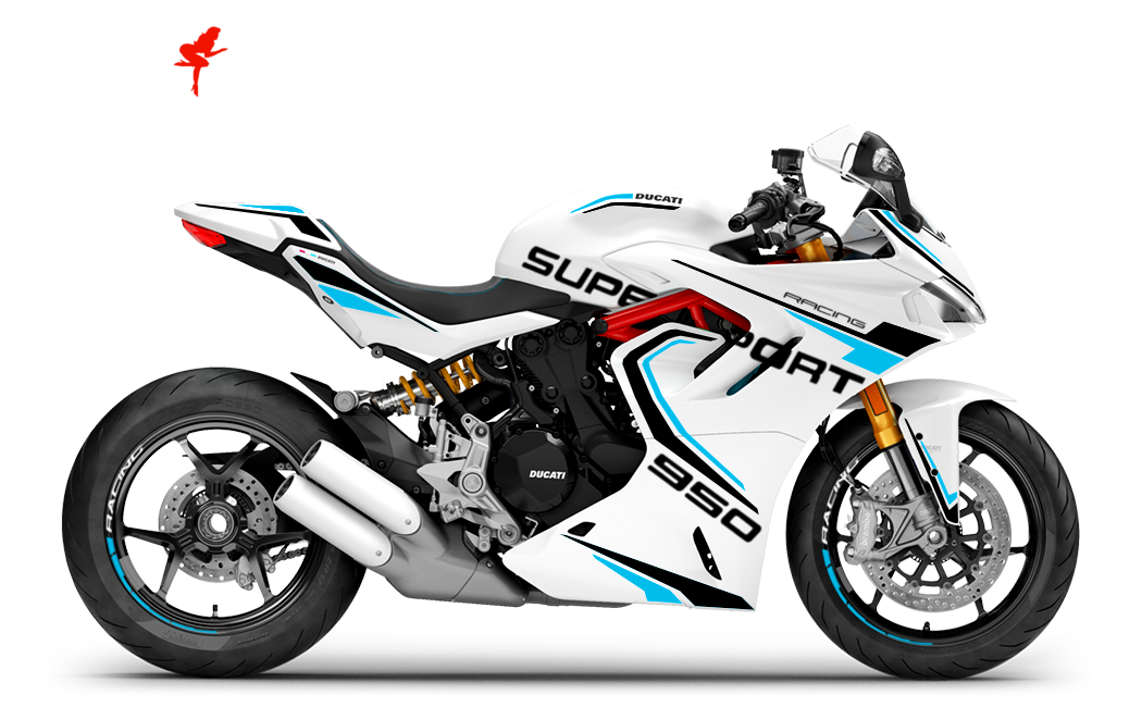 Foliendesign Ducati Supersport 950 2023-24 Light Blue