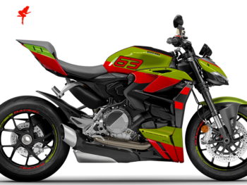 Vollfolierung Ducati Streetfighter V2 Green Racing 2023-24