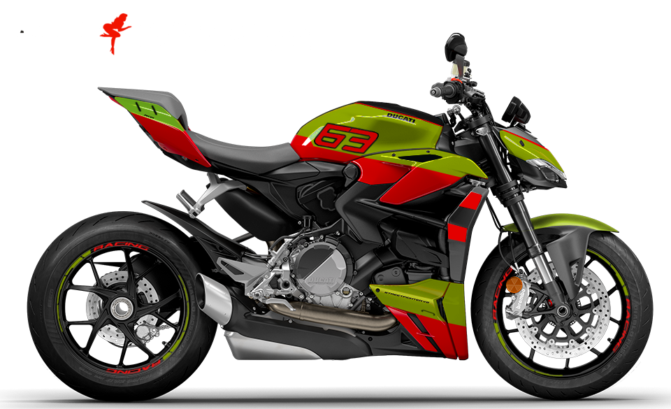 Vollfolierung Ducati Streetfighter V2 Green Racing 2023-24