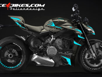 Foliendesign Ducati Streetfighter V4 Light Blue 2023-24