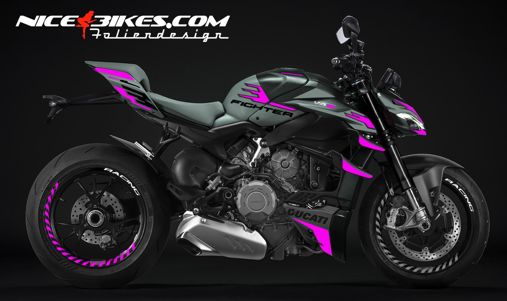 Foliendesign Ducati Streetfighter V4 Pretty Pink 2023-24