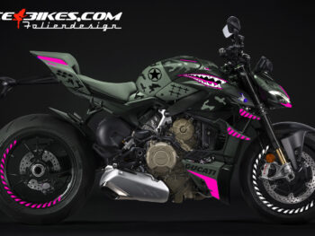 Foliendesign Ducati Streetfighter V4 Extrem Fighter Pretty Pink 2023-24