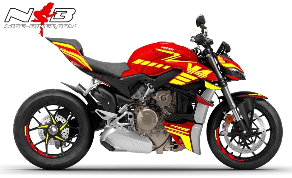 Foliendesign DUCATI Streetfighter V4S Speed Neongelb
