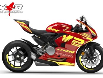 Foliendesign DUCATI V2 (Bj. 2020) Neon Yellow