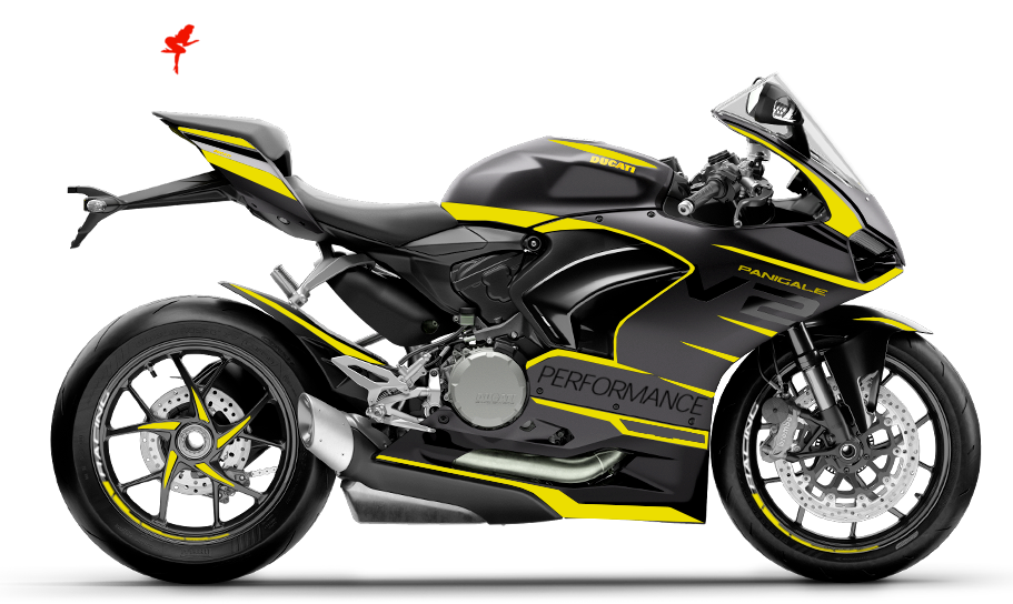 Foliendesign Ducati Panigale V2 2024 Hornet Yellow