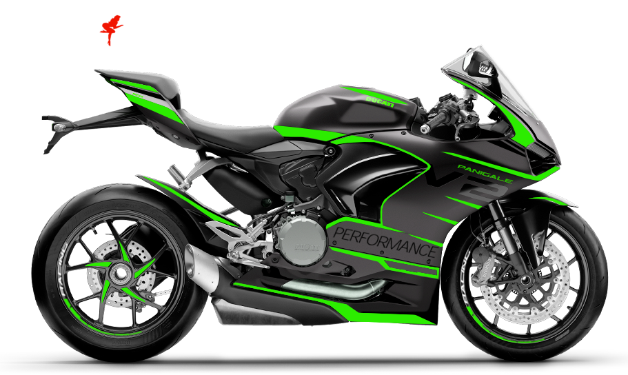 Foliendesign Ducati Panigale V2 2024 Limegreen