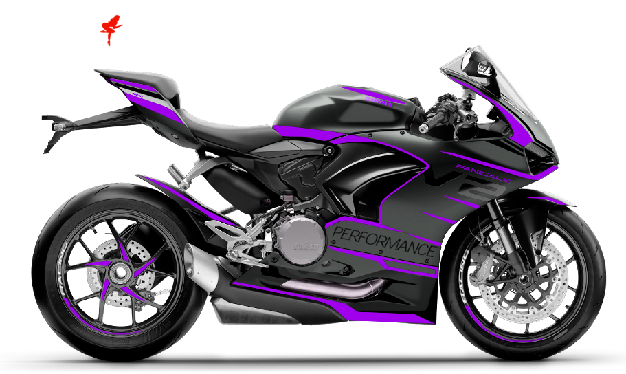 Foliendesign Ducati Panigale V2 2024 Manga Violett