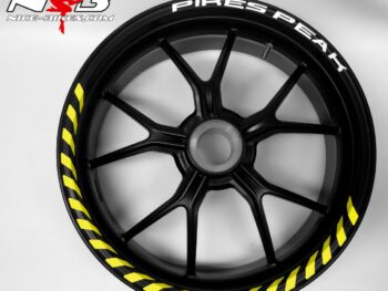 Felgendekor Typo Line 2020 mit Text-Label-Auswahl in Hornet Yellow