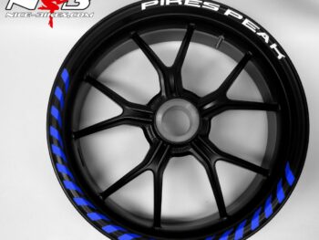 FelgendekorTypo Line 2020 mit Text-Label-Auswahl in Racing Blue