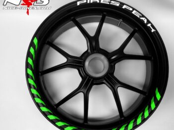 Felgendekor Typo Line 2020 mit Text-Label-Auswahl in Lime Green