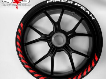 Felgendekor Typo Line 2020 mit Text-Label-Auswahl in Racing Red