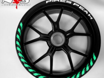 Felgendekor Typo Line 2020 mit Text-Label-Auswahl in Mint Blue