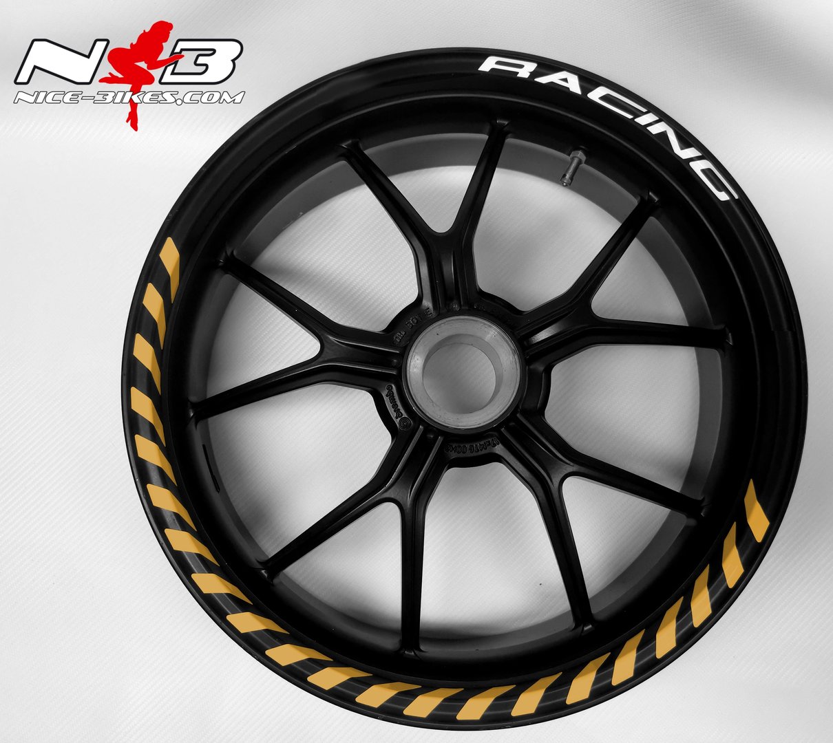 Felgendekor Typo Line 2020 mit Text-Label-Auswahl in Olympic Gold – Bild 2