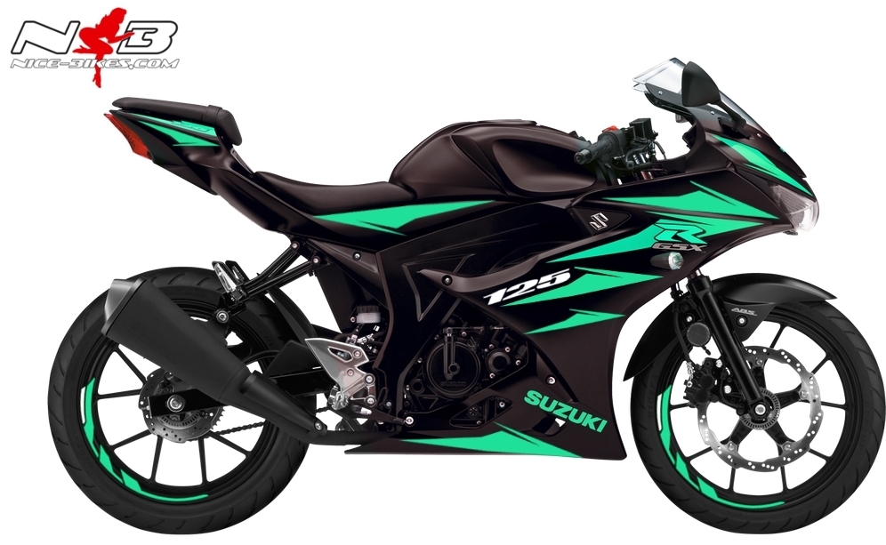 GSX-R125 mint schwarzer Maschine