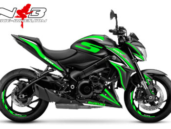 GSX-S1000 limegreen auf schwazer Maschine