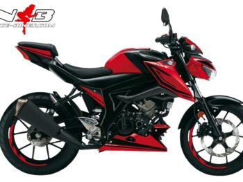 GSX-S125 schwarz auf roter Maschine