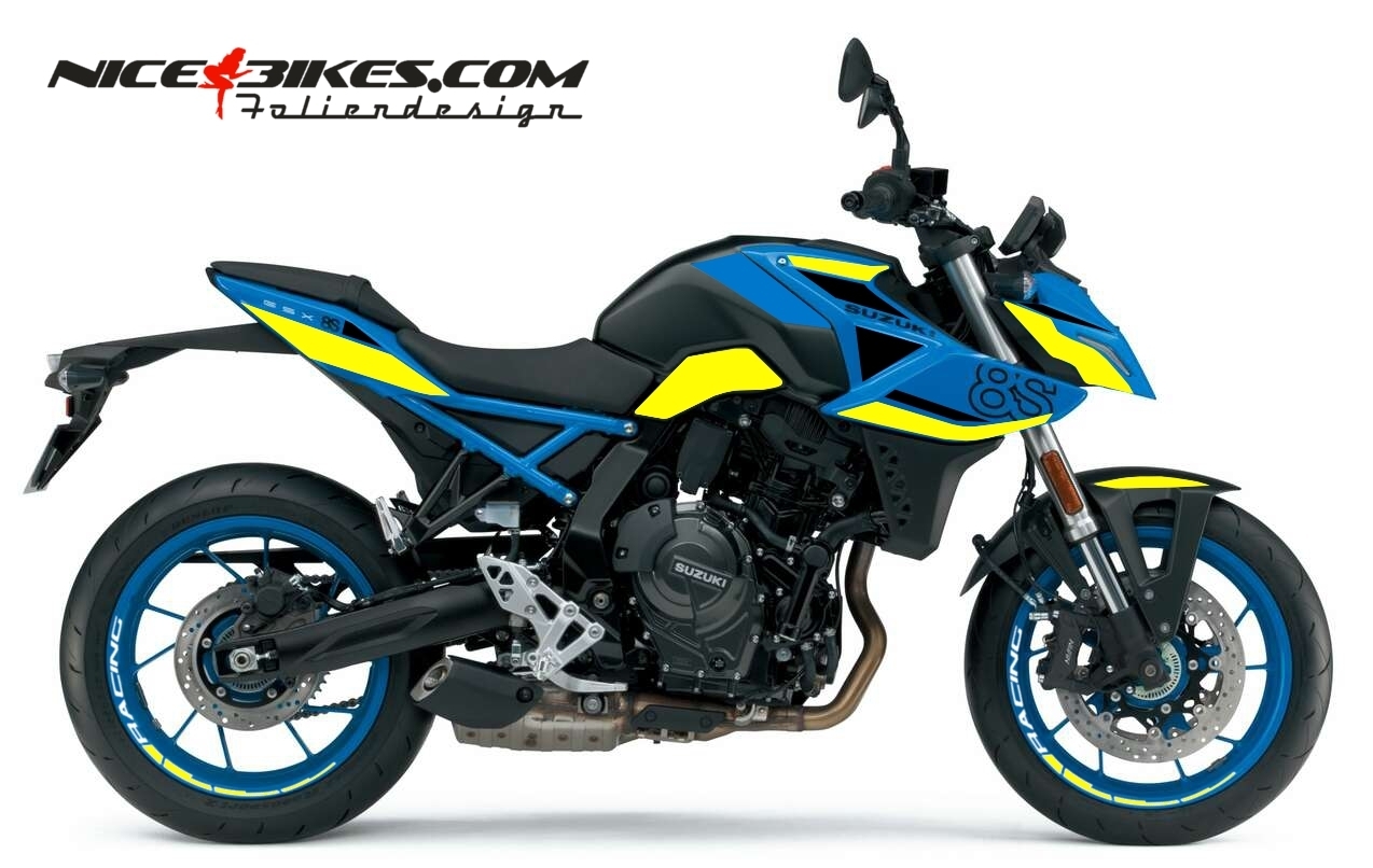 Foliendesign Suzuki GSX-8S 23B Neon Yellow