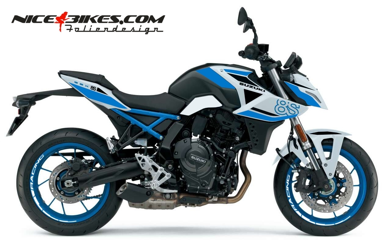 Foliendesign Suzuki GSX-8S 23W Light Blue