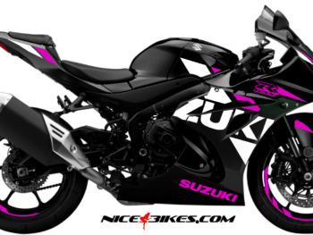 GSX-R1000 pink auf schwarzer Maschine BJ.19