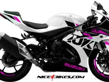 GSX-R1000 pink auf weißer Maschine BJ.19