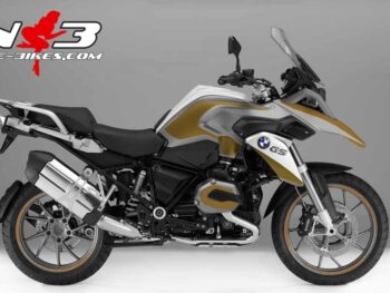 BMW GS Edition gold auf silberner Maschine