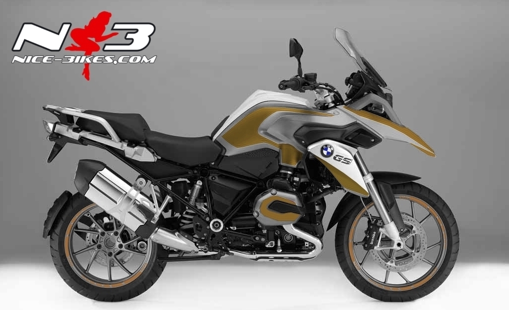 BMW GS Edition gold auf silberner Maschine