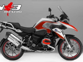 BMW GS Edition rot auf silberner Maschine