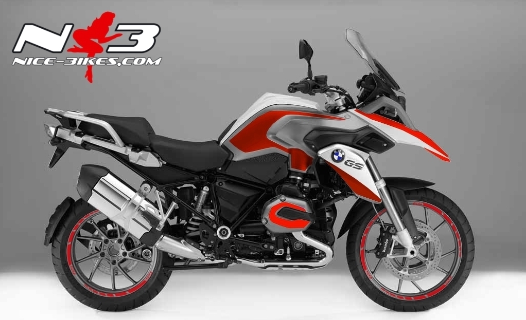 BMW GS Edition rot auf silberner Maschine