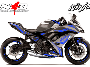 Ninja 650 Foliendekor blau für Graue Maschine 2018-